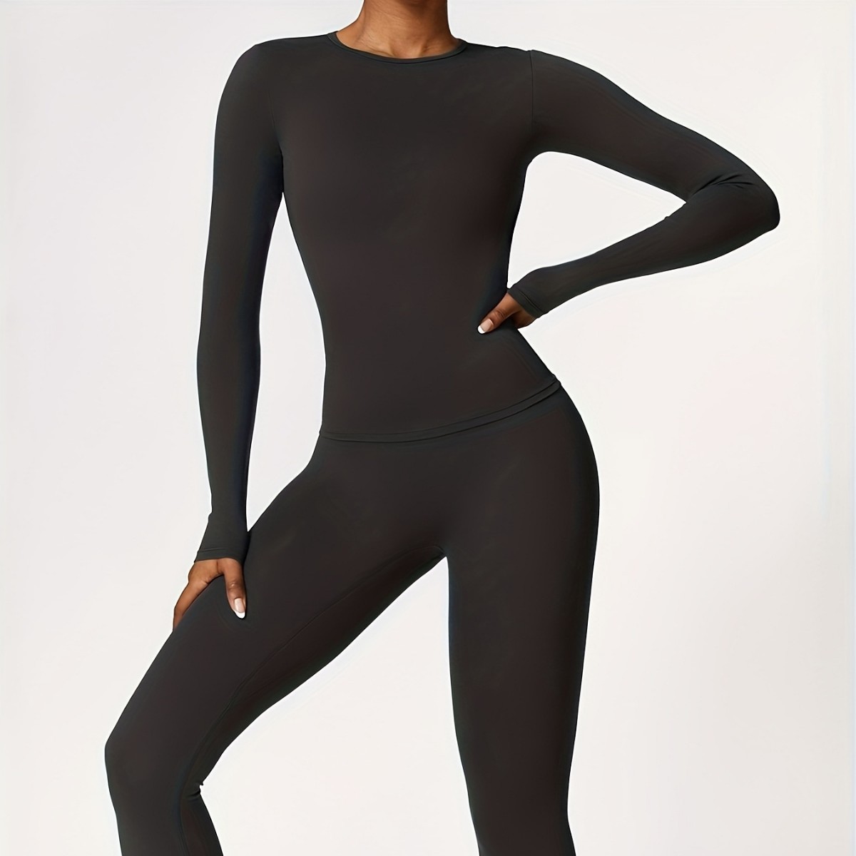 Yoga Fitness Usa - Nauwsluitend yogapak, slank, lang mouwloos, voor