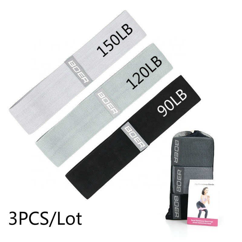 Yoga Fitness Resistance Band - 3Pcs Vrouwen Mannen Stof Resistance Bands