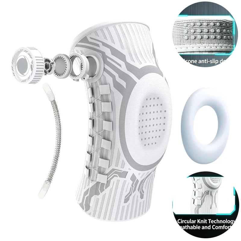 Knee Sleeve Compression - Verstelbare kniebrace met knop voor mannen