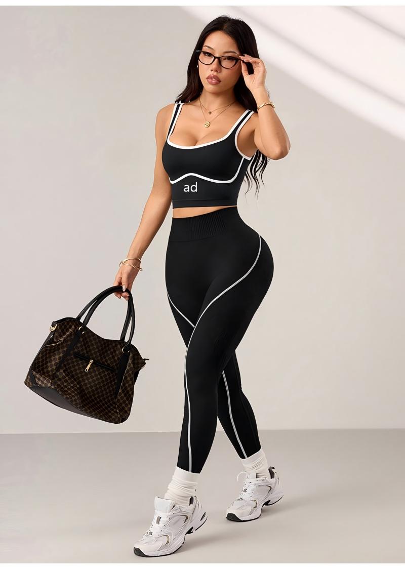 Yoga Fitness Wear - Tweedelig naadloos yogaset, dames sport- en