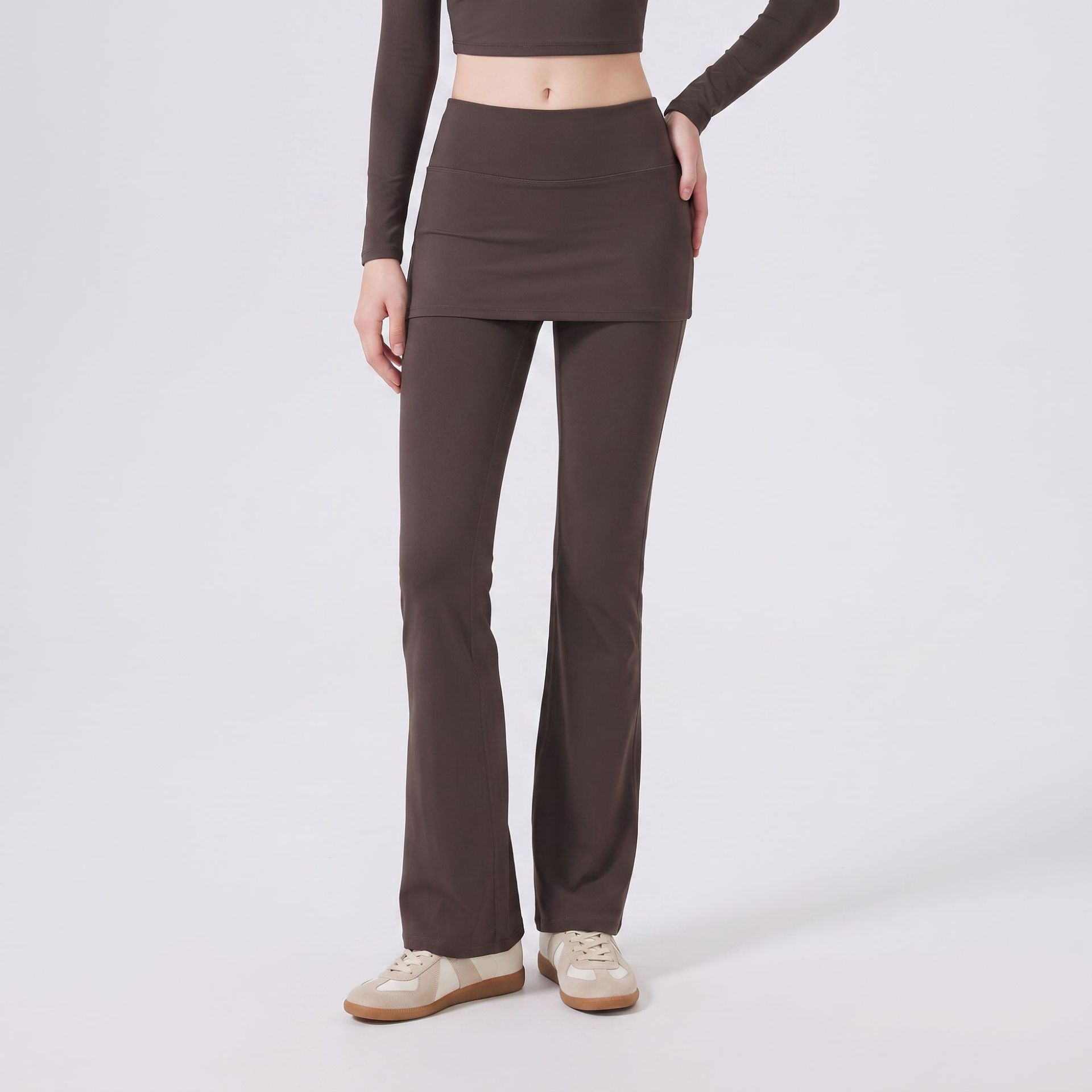 Yoga Fitness Club - Hoge taille nep tweedelige micro-pull yogabroek