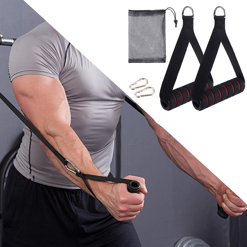 Yoga Fitness Resistance Band - Zwaarbelastbare kabelmachinehandgreep met haak D-ring metalen