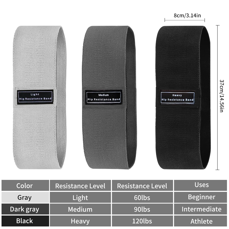 Yoga Fitness Resistance Band - Stoffen weerstandsbanden voor heupen, billen en