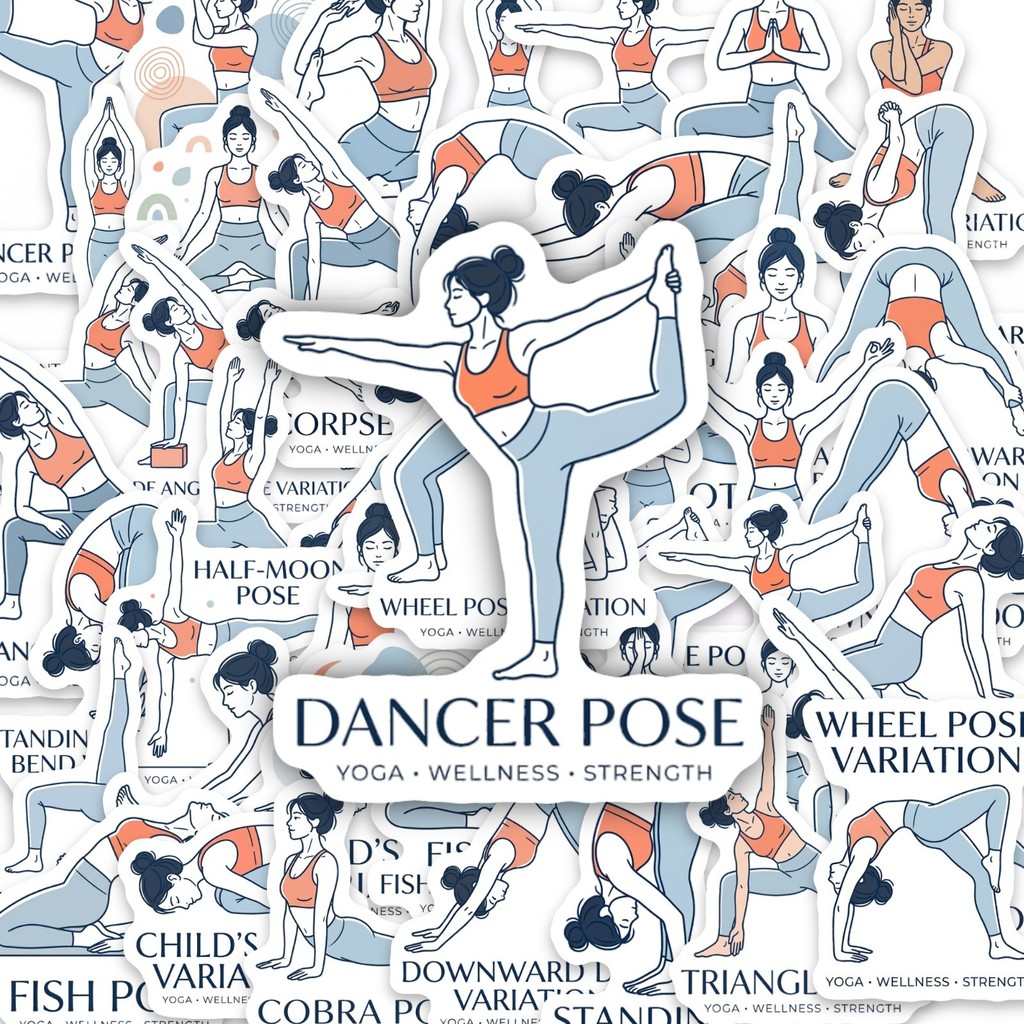 50 stuks yogastuksticker, fitn - Yoga Fitness Studio recensie en prijs