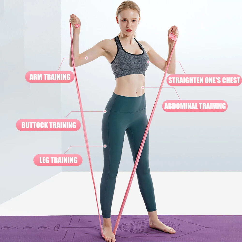 Lengte 200cm Yoga Pilates Stre - Yoga Fitness Resistance Band recensie en prijs