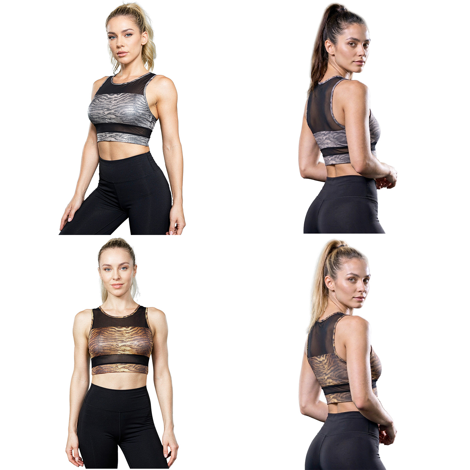 Dames slangenprint doorschijne - Yoga Fitness Club recensie en prijs